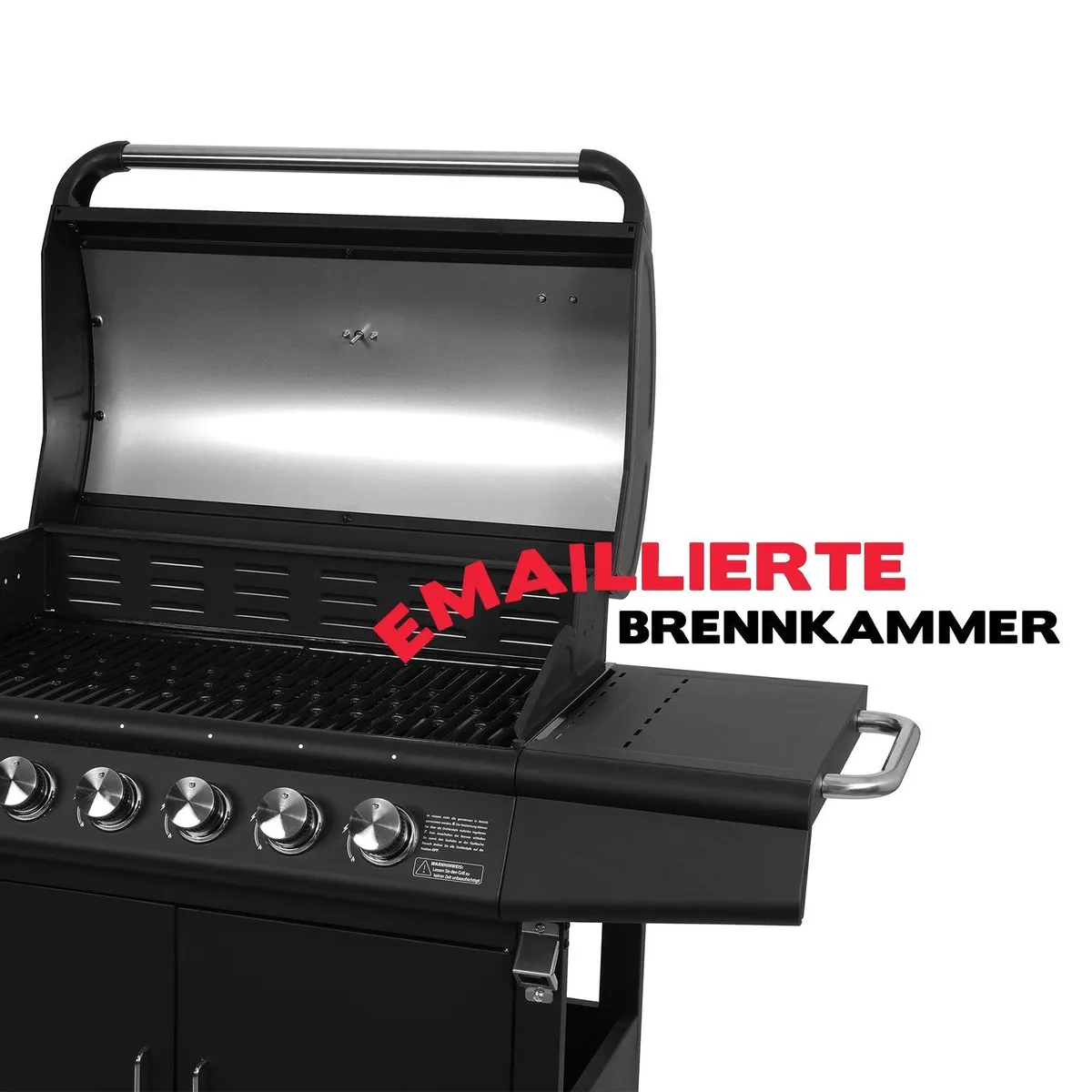 TAINO RED 6+1 Gasgrill, 6 Edelstahlbrenner, Seitenkocher, Drehspieß 4