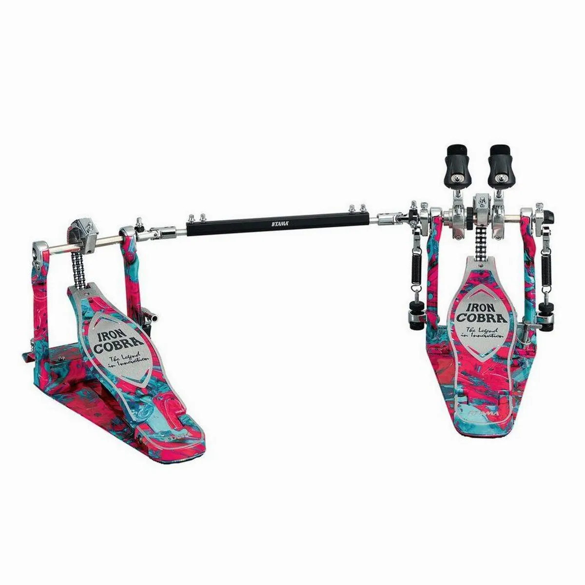 Tama Iron Cobra 900 Doppelpedal, Power Glide, Coral Swirl Design
