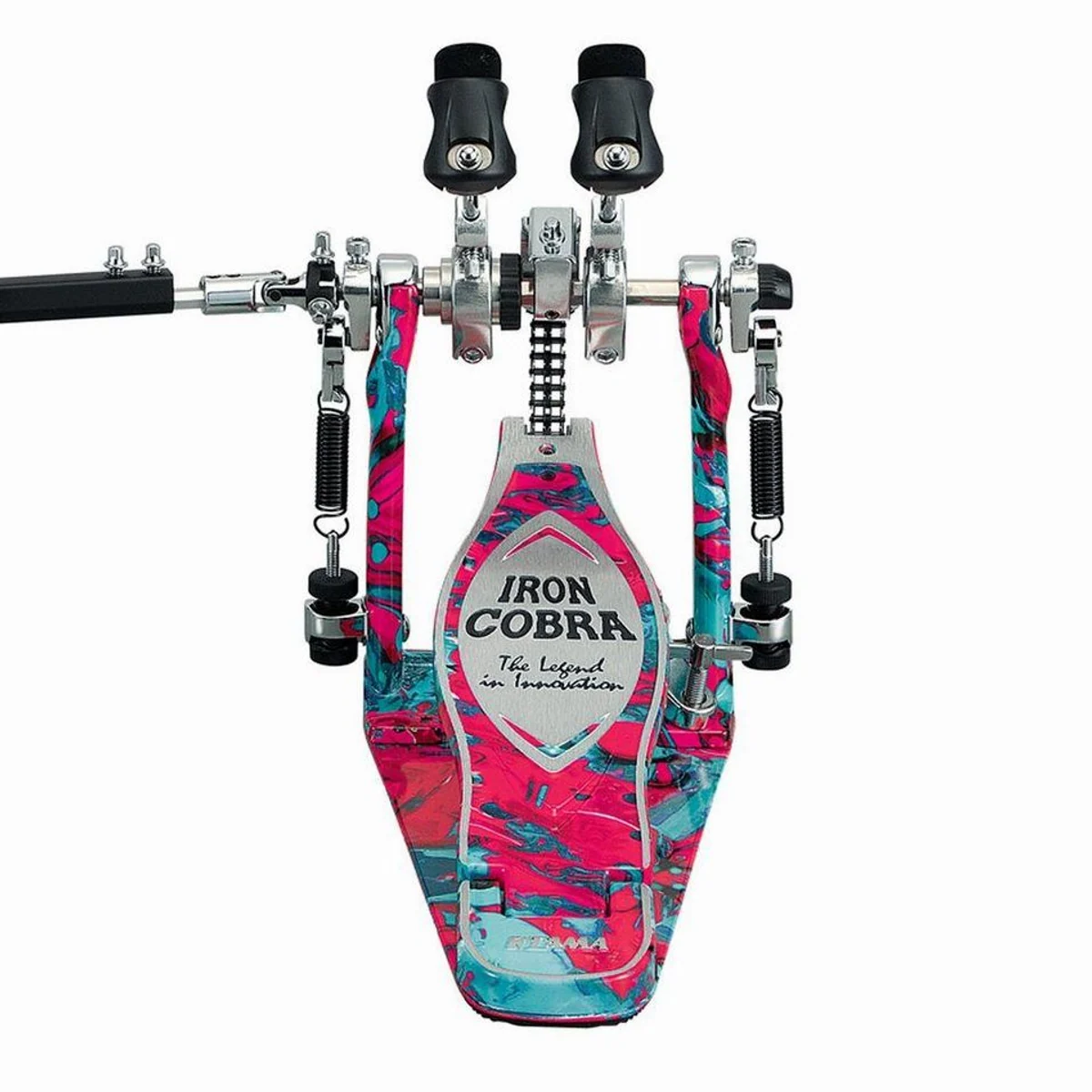 Tama Iron Cobra 900 Doppelpedal, Power Glide, Coral Swirl Design 2