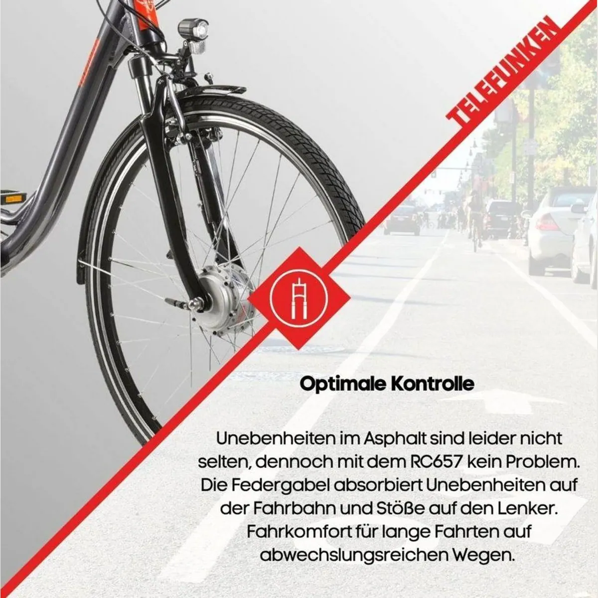 Telefunken E-Bike RC657, 250W Frontmotor, 7-Gang Nabenschaltung, 536,5 Wh Akku 5
