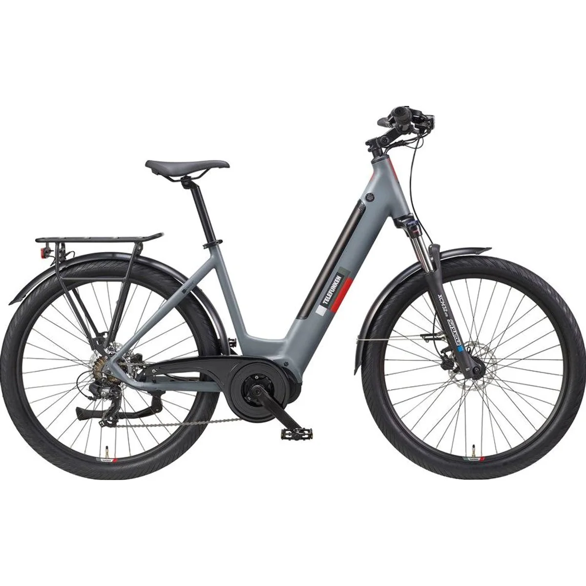 Telefunken E-Bike SUV500, 250 W Mittelmotor, 7-Gang Kettenschaltung, 468 Wh Akku