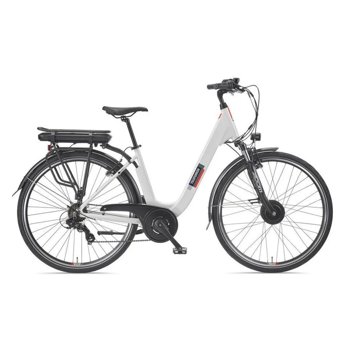 Telefunken E-Bike RC826, 250 W Frontmotor, 7-Gang Shimano, tiefer Einstieg — ideal für die Stadt