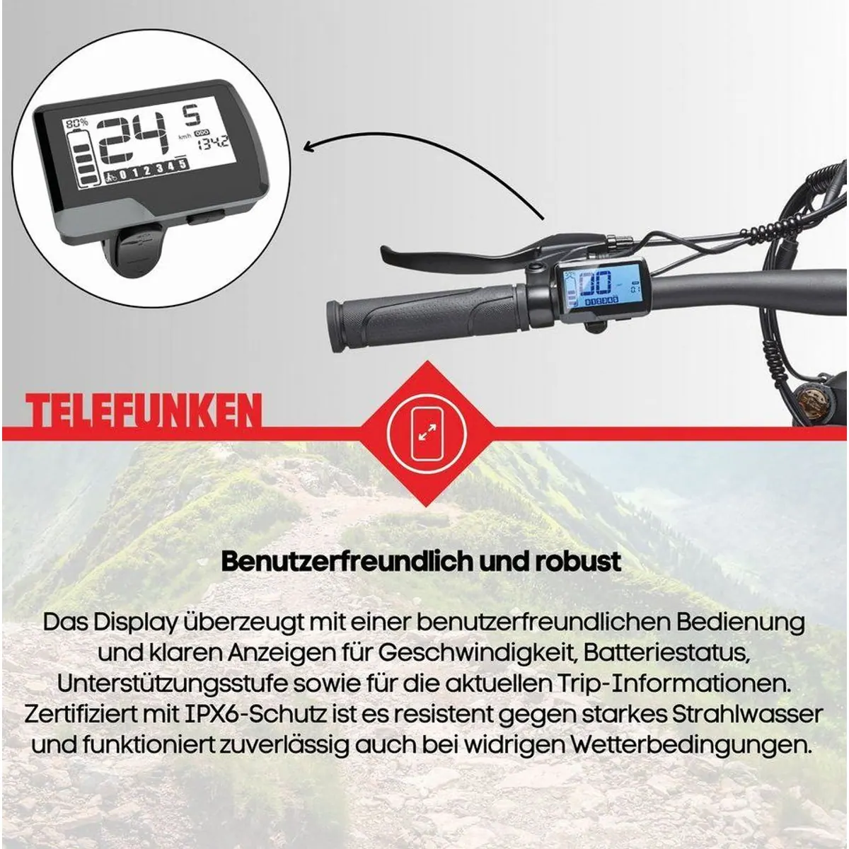 Telefunken MT922 E-Mountainbike, 250W Heckmotor, 29 Zoll, 7-Gang Shimano Schaltung 4