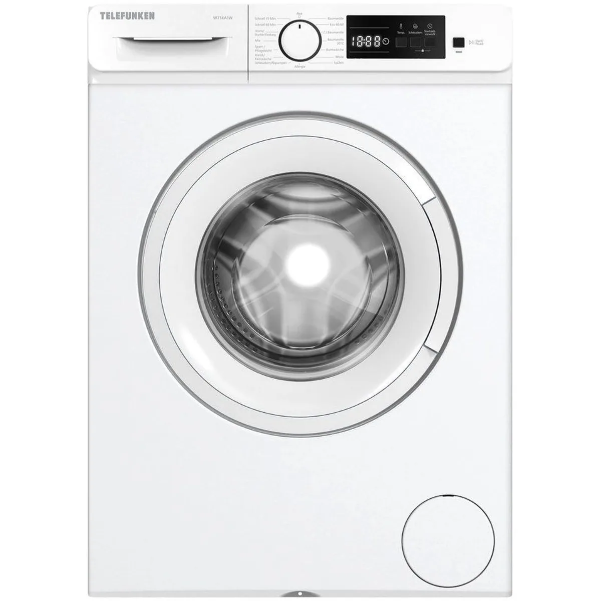 Telefunken W714A1W Waschmaschine, 7 kg, 1400 U/min, Inverter Motor, Schontrommel