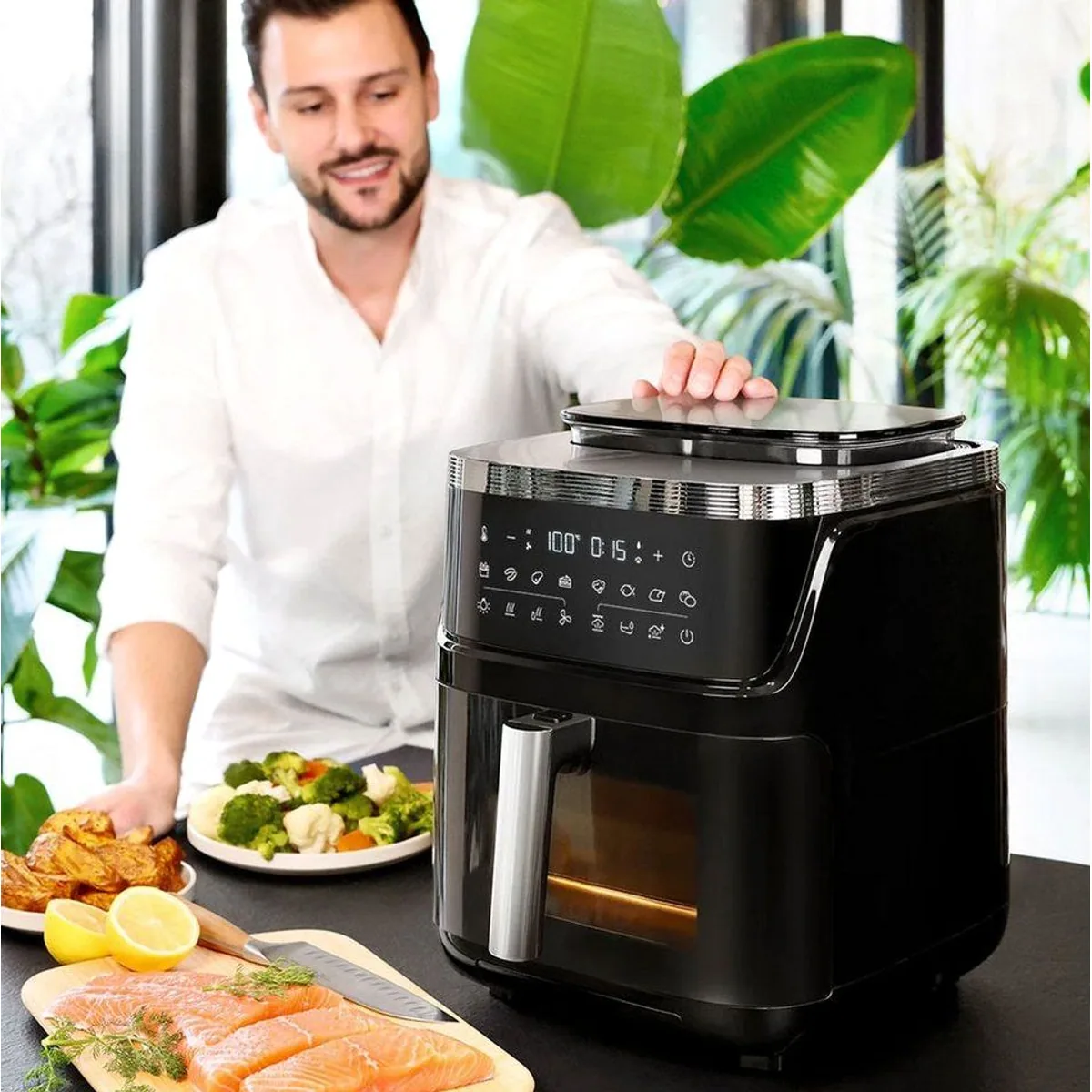 Tescoma Heißluftfritteuse CH13272, 3-in-1 Multi-Airfryer, 1700 W, 7 Liter 3