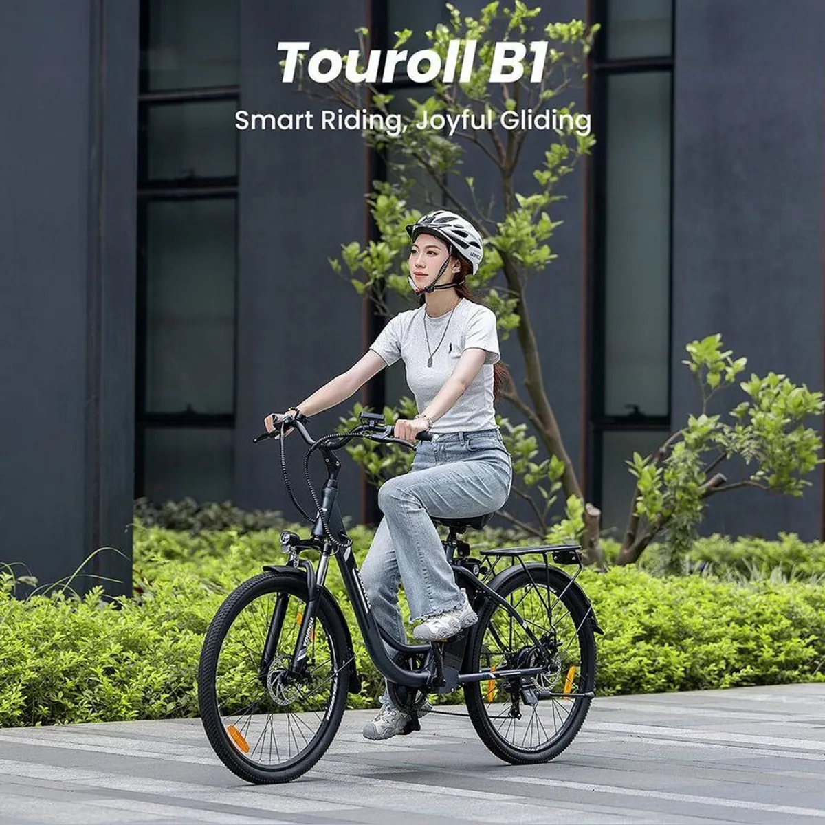 Touroll B1 E-Bike, 90 km Reichweite, 250 W Motor, 7-Gang Shimano — ideal für Pendler 2