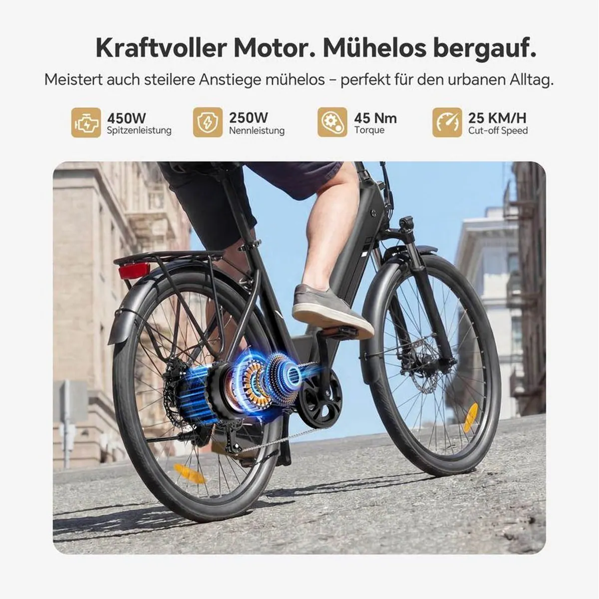 Touroll J2 ST Pro E-Bike, 561,6 Wh Akku, 7-Gang, hydraulische Scheibenbremsen 4