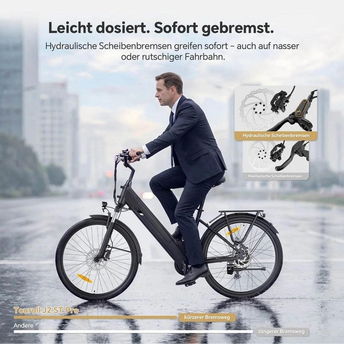 Touroll J2 ST Pro E-Bike, 561,6 Wh Akku, 7-Gang, hydraulische Scheibenbremsen 5