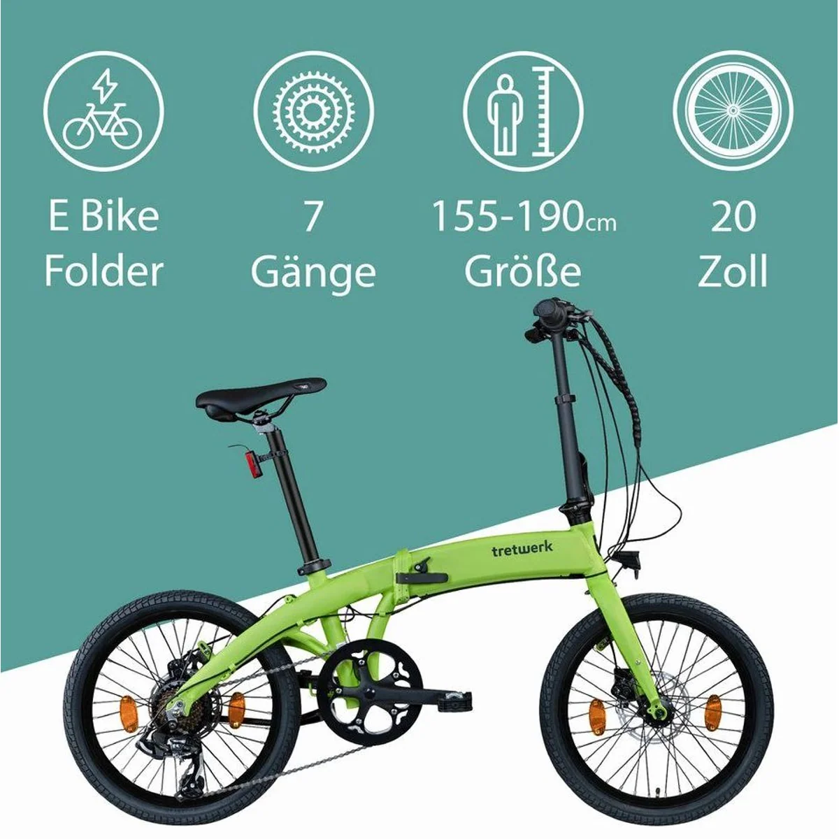 Tretwerk Akimbo Plus Faltrad, 7-Gang Shimano, 345 Wh Akku — Flexibel, kraftvoll, platzsparend 5