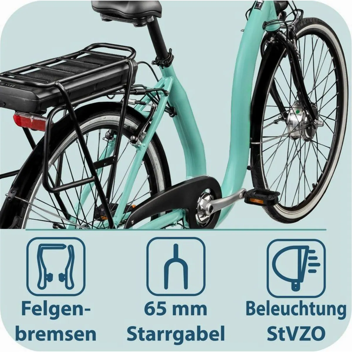 Tretwerk Linea E-Bike Cityrad, 3 Gang Nabenschaltung, 374 Wh Akku, tiefer Einstieg 2