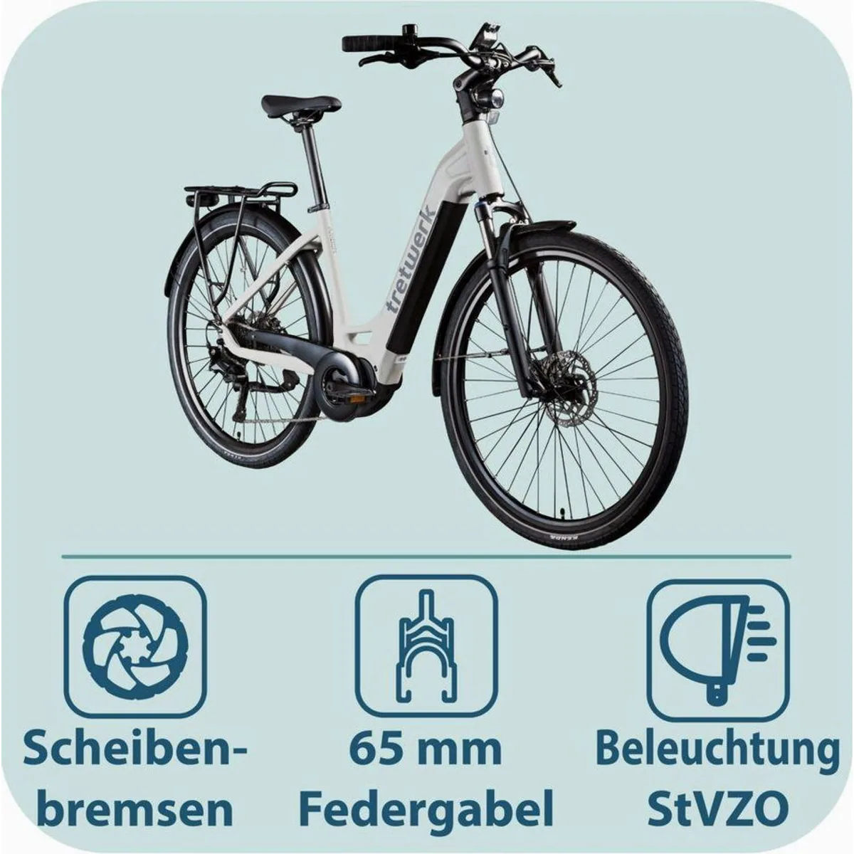 Tretwerk Amber City E-Bike, 9-Gang Shimano, 733 Wh Akku — leicht, komfortabel, langlebig 3