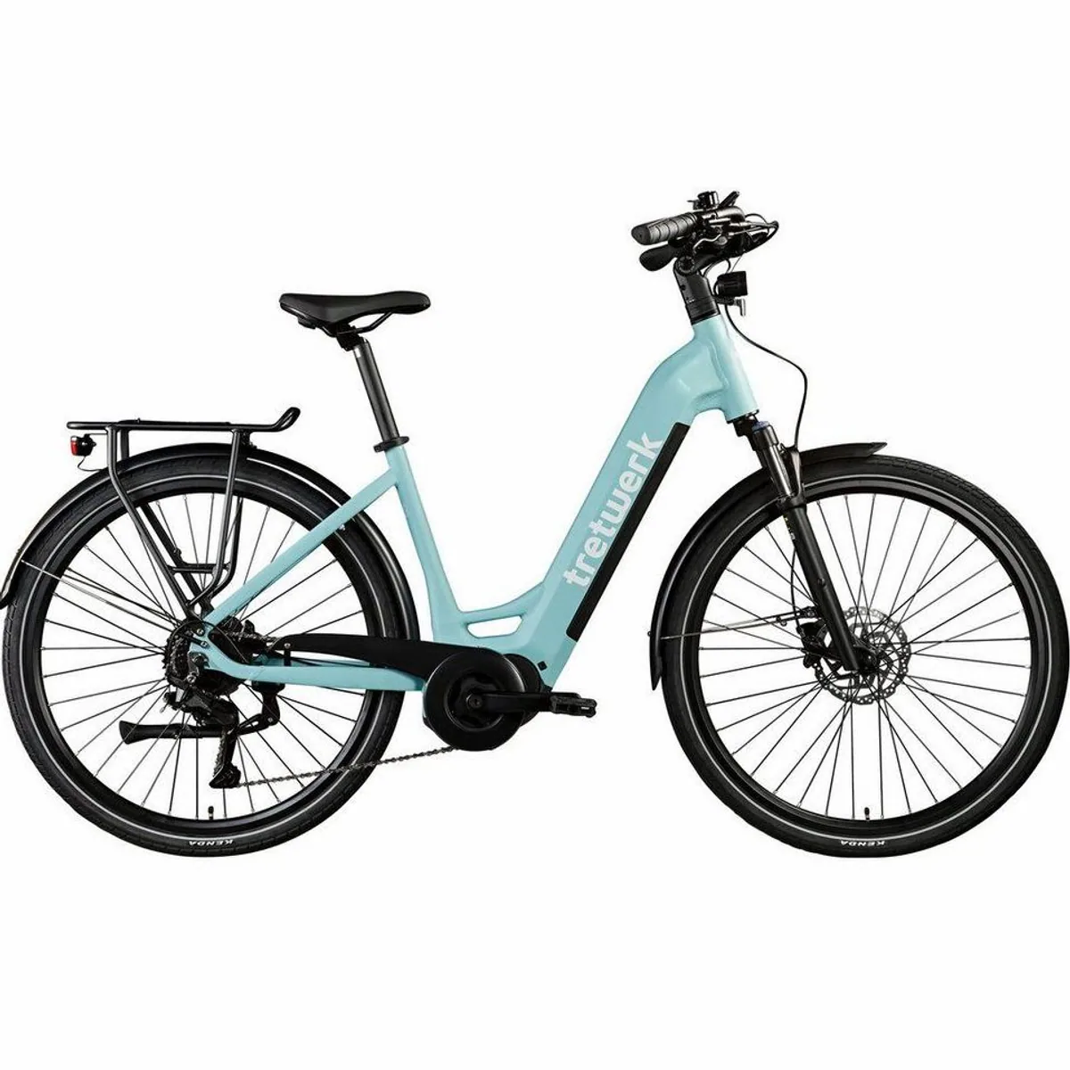 Tretwerk Amber E-Bike Cityrad, 9-Gang Shimano, kraftvoller Mittelmotor, 733 Wh