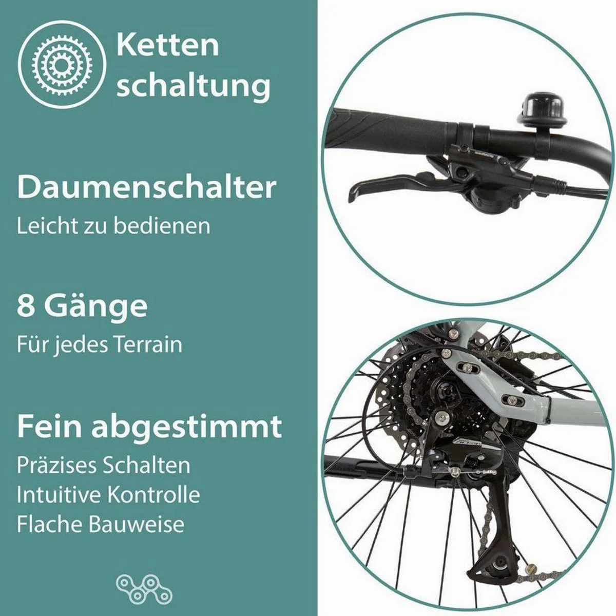 Tretwerk Sonic E-Bike Trekkingrad, 8 Gang Shimano Acera, 522 Wh — Komfort, Vielseitigkeit, Sicherheit 5
