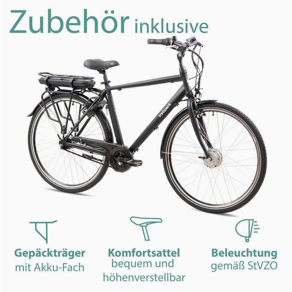 Tretwerk Mystic E-Bike Trekkingrad, 7 Gang, komfortabel & leistungsstark 3