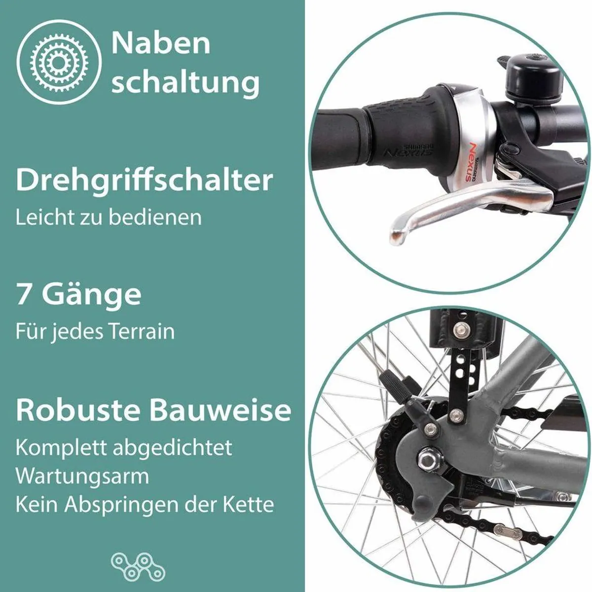 Tretwerk Mystic E-Bike Trekkingrad, 7 Gang, komfortabel & leistungsstark 4