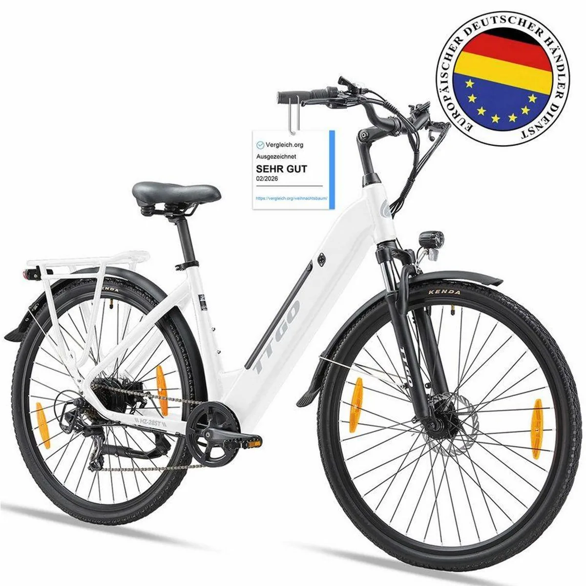 TTGO HZ-28TS E-Bike, 720 Wh Akku, Aluminium-Tiefrahmen, 7-Gang-Schaltung