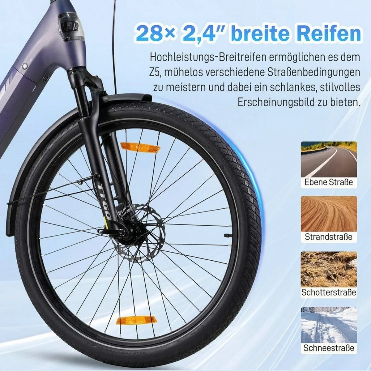 TTGO E-Bike Cityrad 28 Zoll, kraftvoller Mittelmotor, hohe Reichweite, 9-Gang-Schaltung 2