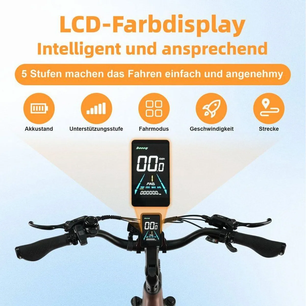 TTGO E-Bike Cityrad 28 Zoll, 70 Nm Hinterradmotor, 720 Wh Akku, 7 Gang Shimano 2