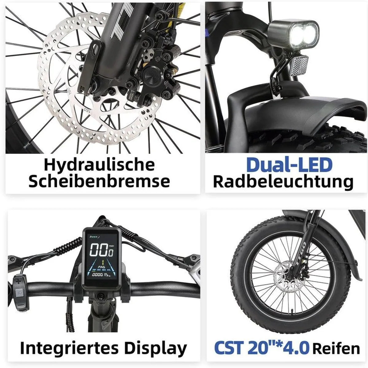 TTGO F6B E-Bike Klapprad, 70 Nm Drehmoment, 140 km Reichweite 5