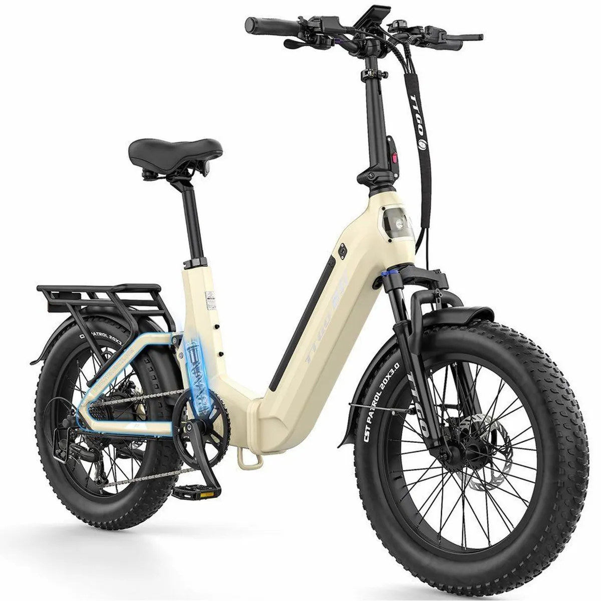 TTGO Klapprad E-Bike 20 Zoll, vollgefederter Rahmen, 70Nm Motor, 120km Reichweite