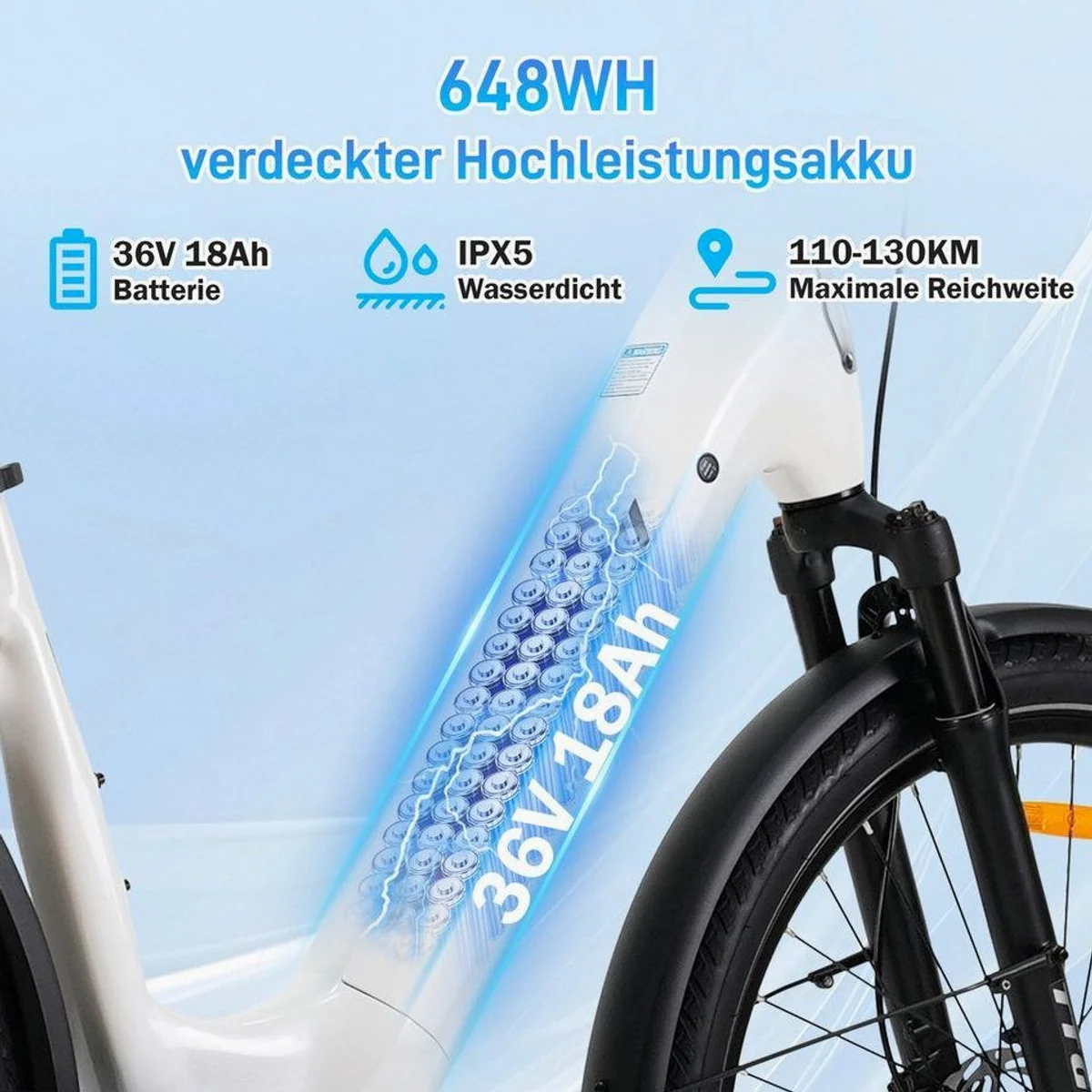 TTGO E-Bike Cityrad 28 Zoll, 75Nm Mittelmotor, 130km Reichweite, 9-Gang SHIMANO 4