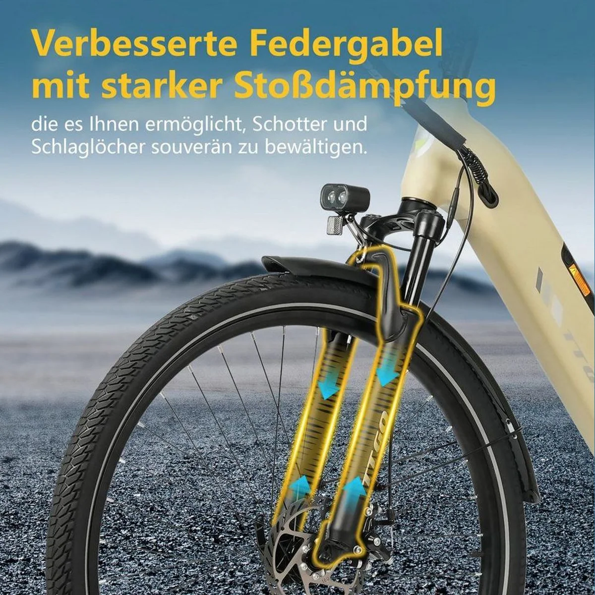 TTGO E-Bike Cityrad 28 Zoll, 120 km Reichweite, 7-Gang Shimano, leicht und robust 3