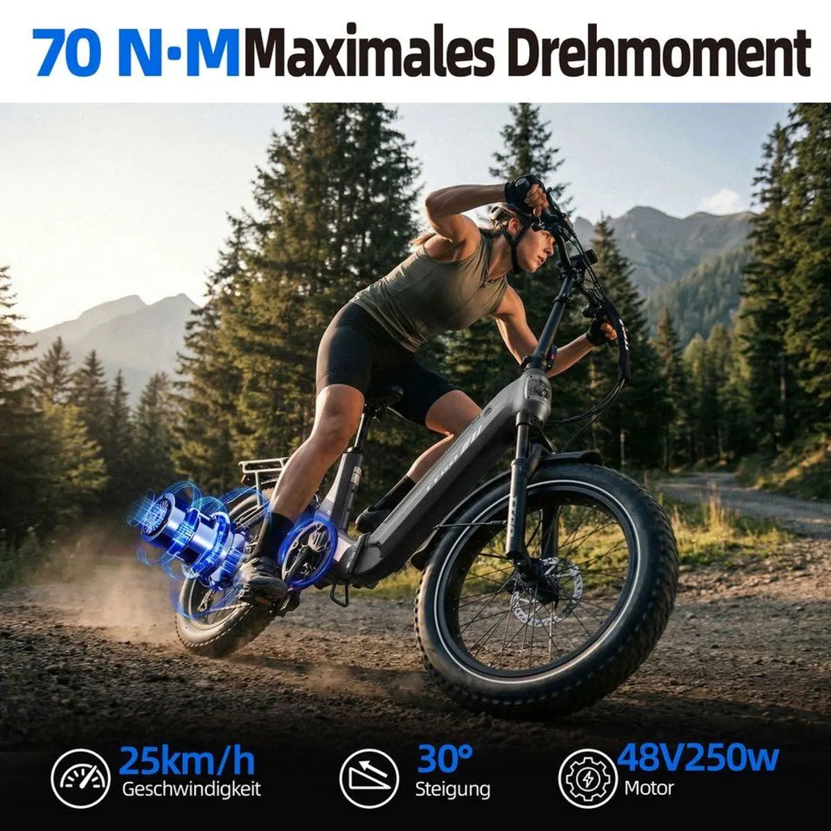 TTGO E-Bike Klapprad 20 Zoll, Vollfederung, 70Nm Drehmoment, 720Wh Akku 4
