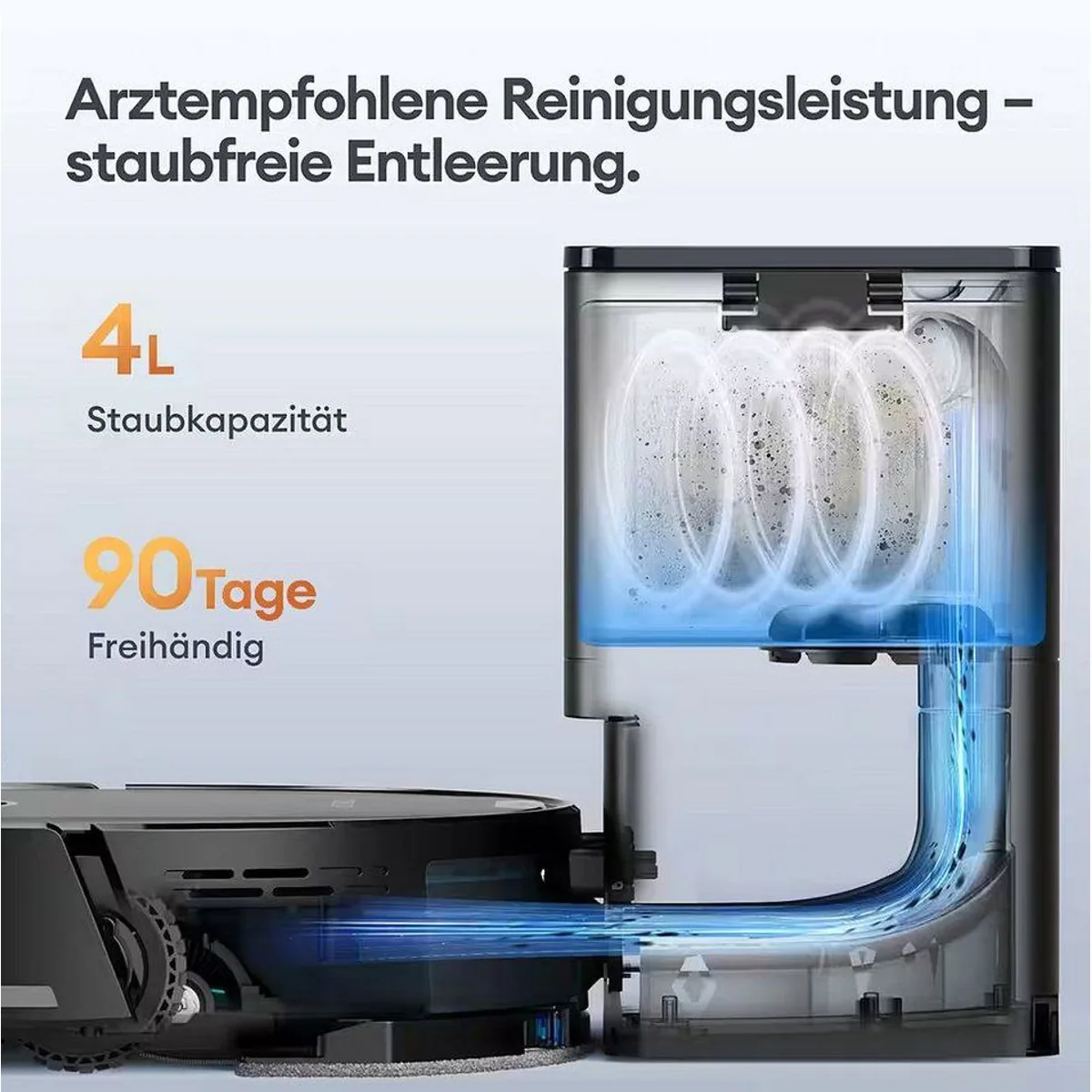 Ultenic T20Pro Nass-Trocken-Saugroboter, 8000 Pa Saugkraft, AI-Hindernisvermeidung, 200 Min Laufzeit 4
