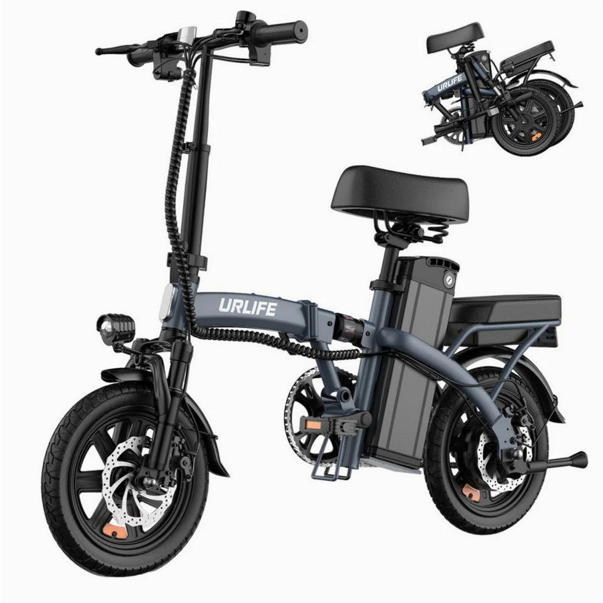 URLIFE F1L E-Bike 250W, herausnehmbarer Akku, 14 Zoll Reifen 5