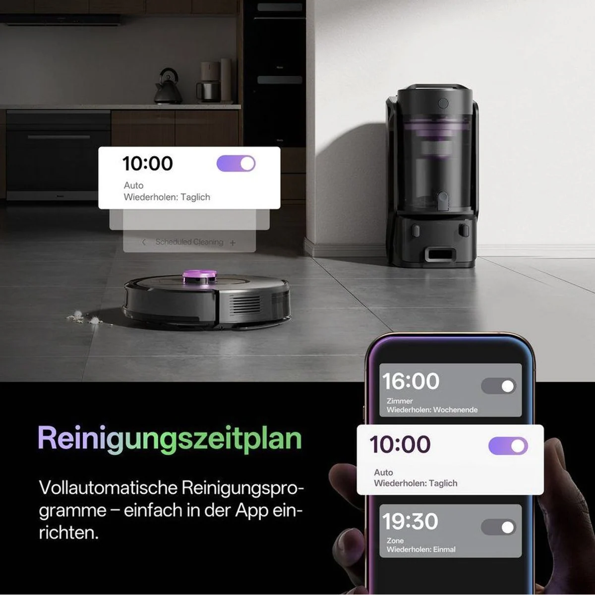 Vactidy W15 Saugroboter, 3-in-1 Reinigung, 12.000 Pa Saugkraft, 180 Min Laufzeit 5