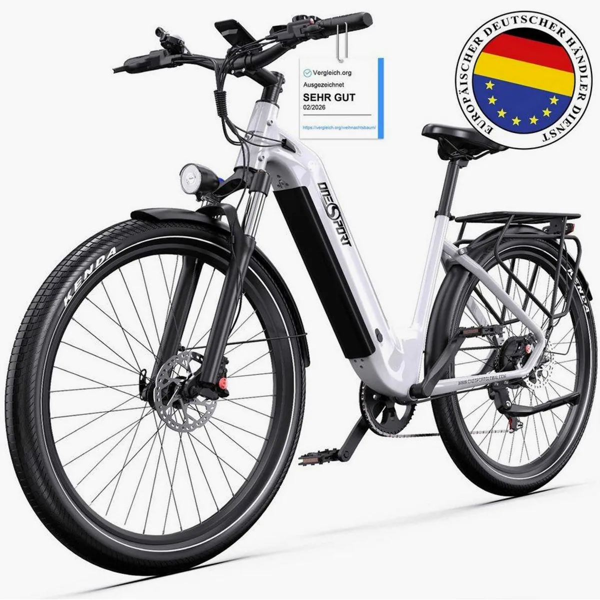 Vankel E-Bike OT05, 655Wh Akku, 250W Heckmotor, Shimano 7-Gang