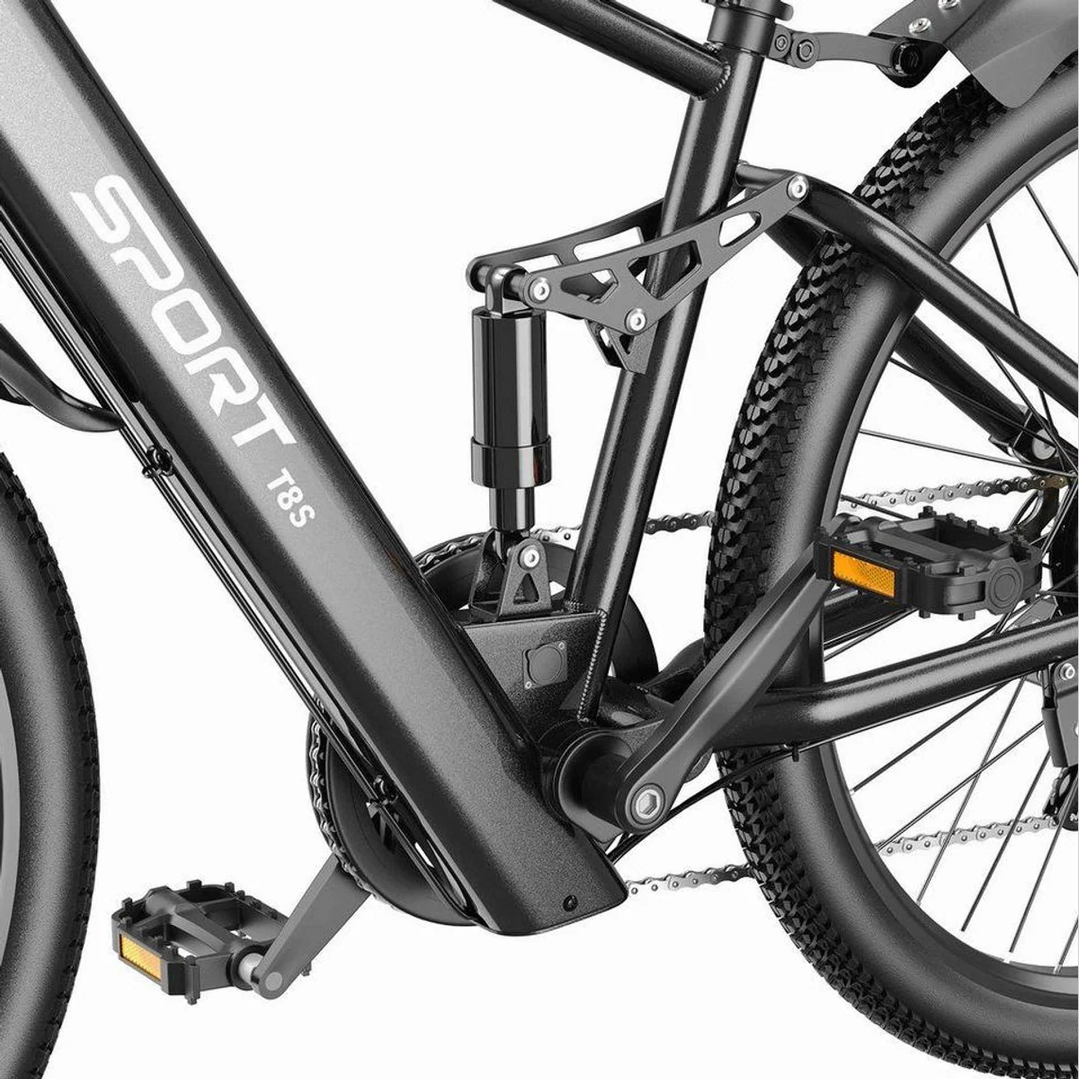 Vankel T8S E-Bike, kraftvoller 250W Heckmotor, 90 km Reichweite, Shimano 7-Gang 3