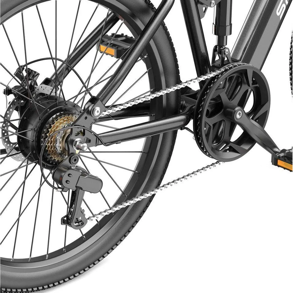 Vankel T8S E-Bike, kraftvoller 250W Heckmotor, 90 km Reichweite, Shimano 7-Gang 5