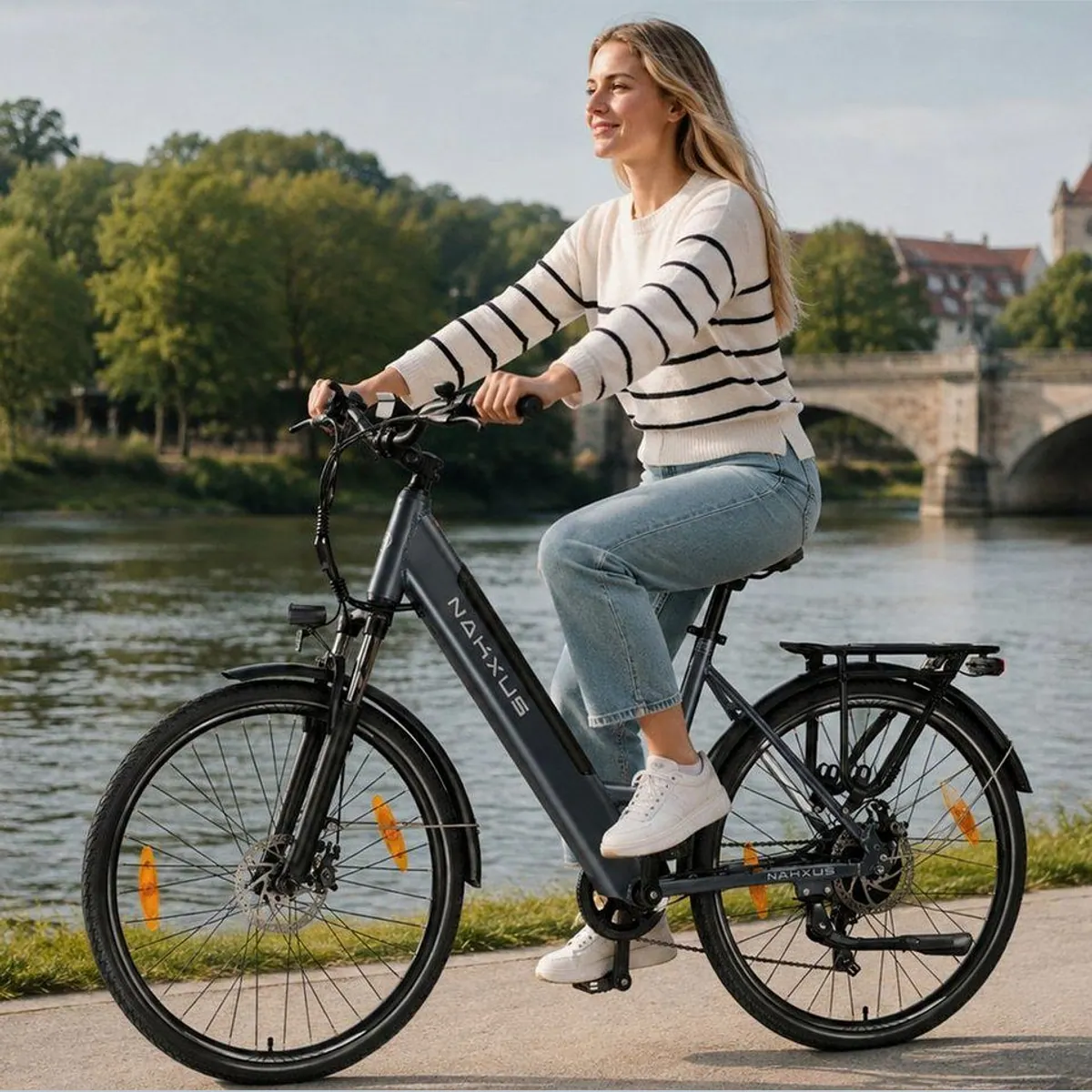 Vankel City E-Bike 26 Zoll, 250W Heckmotor, 450Wh Akku, App-Steuerung 3