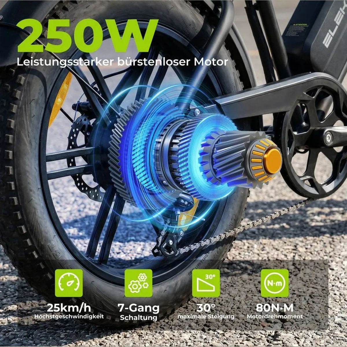Vankel E-Bike Cityrad E6-3.0, kraftvoller Heckmotor, hohe Reichweite, komfortable Ausstattung 2