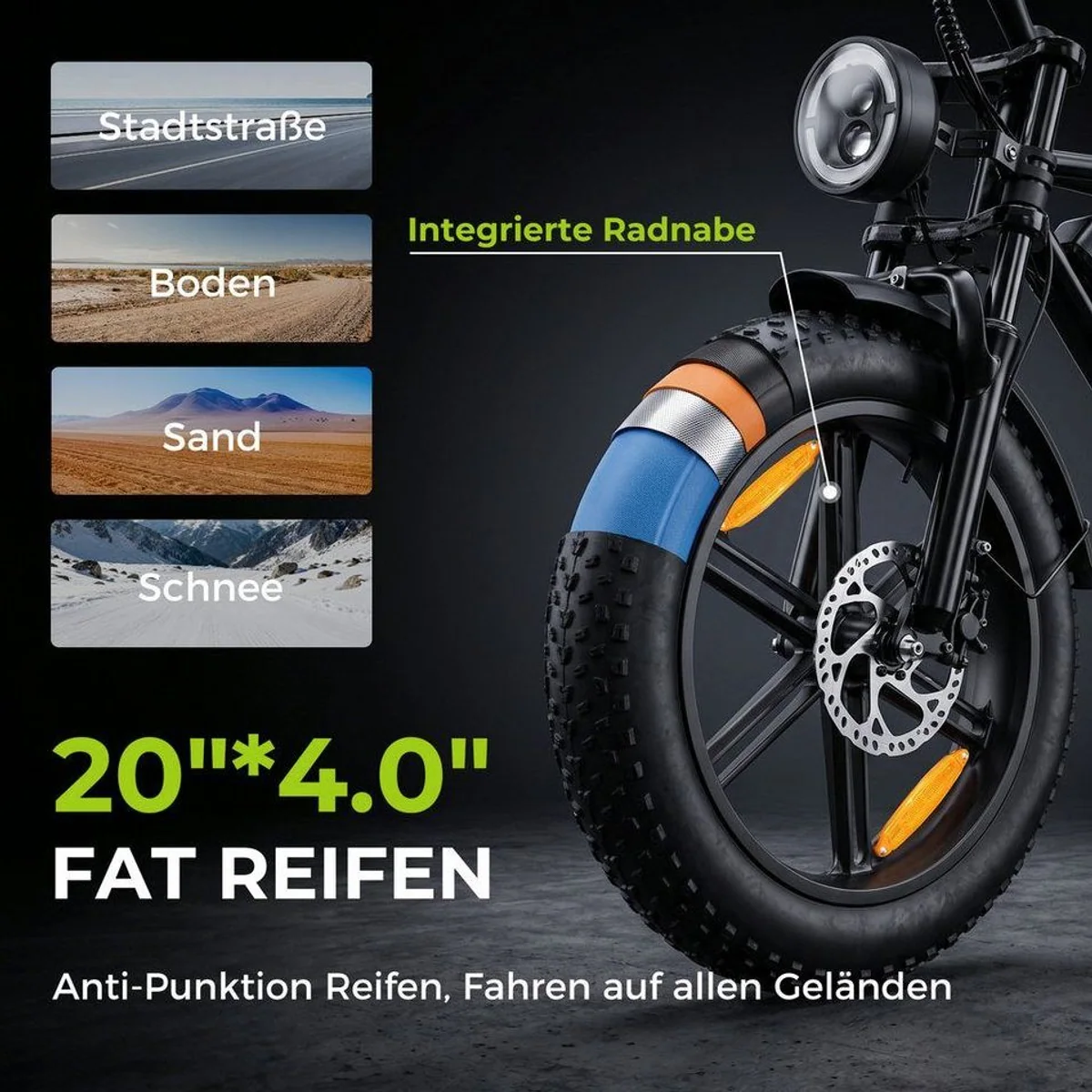 Vankel E-Bike Cityrad E6-3.0, kraftvoller Heckmotor, hohe Reichweite, komfortable Ausstattung 4