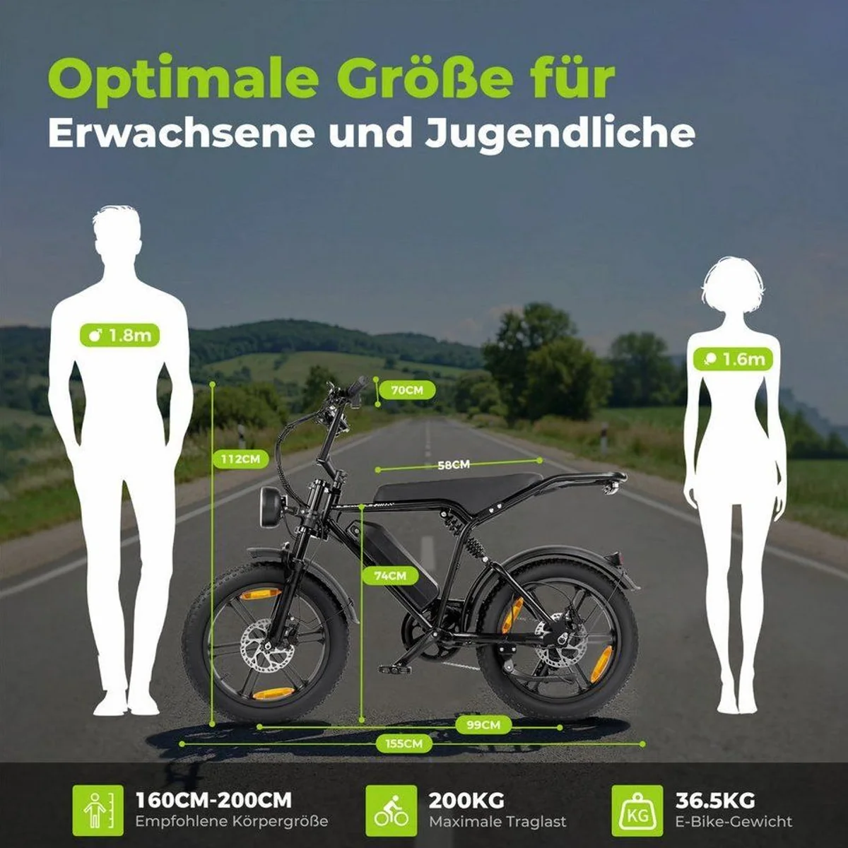 Vankel E-Bike Cityrad E6-3.0, kraftvoller Heckmotor, hohe Reichweite, komfortable Ausstattung 5