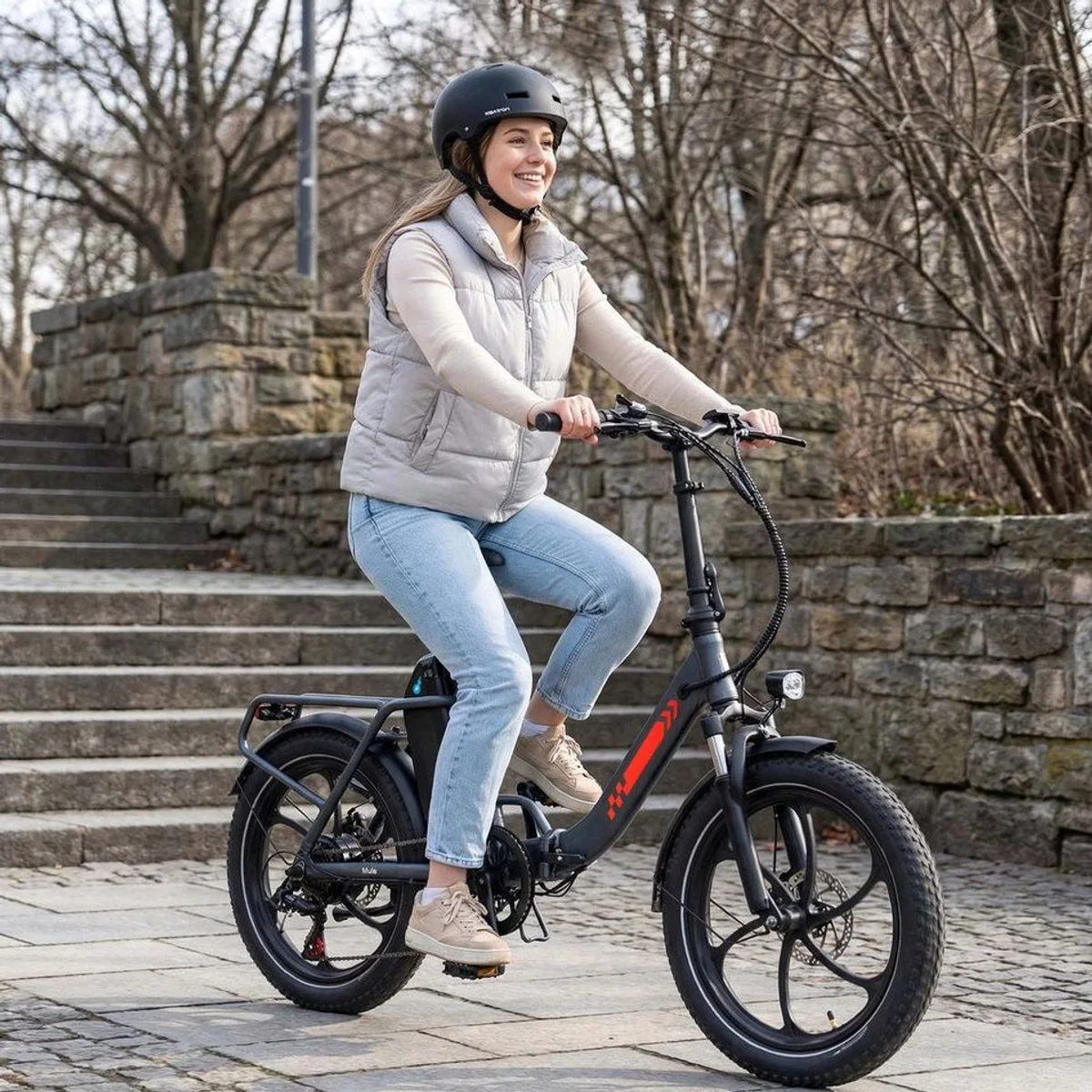 Vankel E-Bike Klapprad, 150 km Reichweite, 250W Motor, Shimano 7-Gang-Schaltung 2