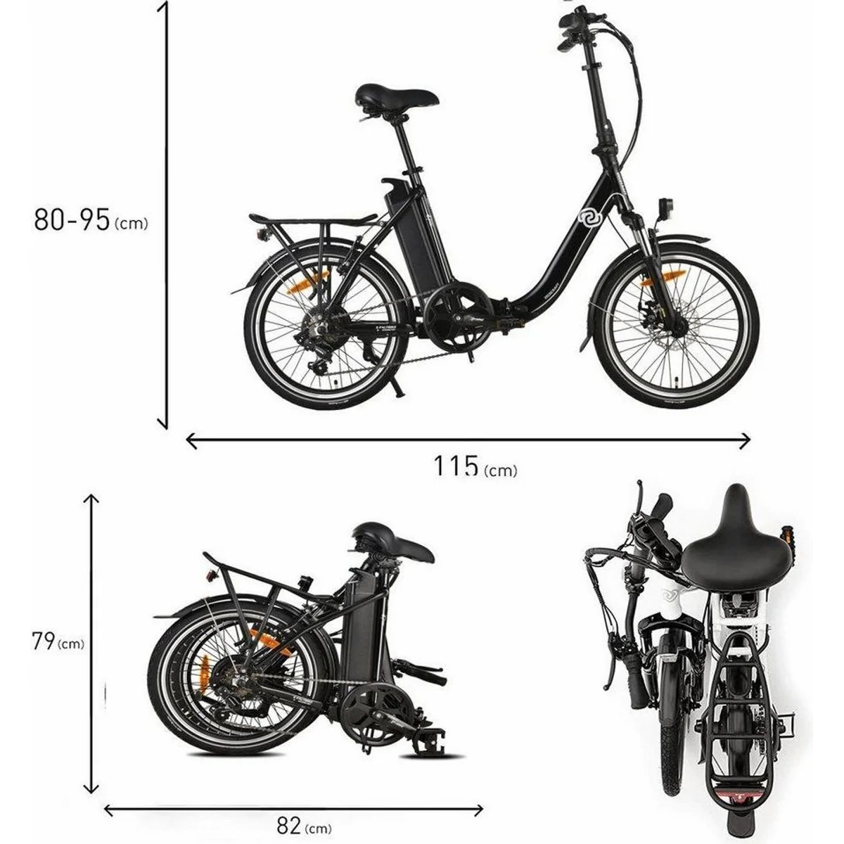 VECOCRAFT E-Pax Klapprad, 20 Zoll, 250 W Motor, 7-Gang Shimano, 468 Wh Akku 2