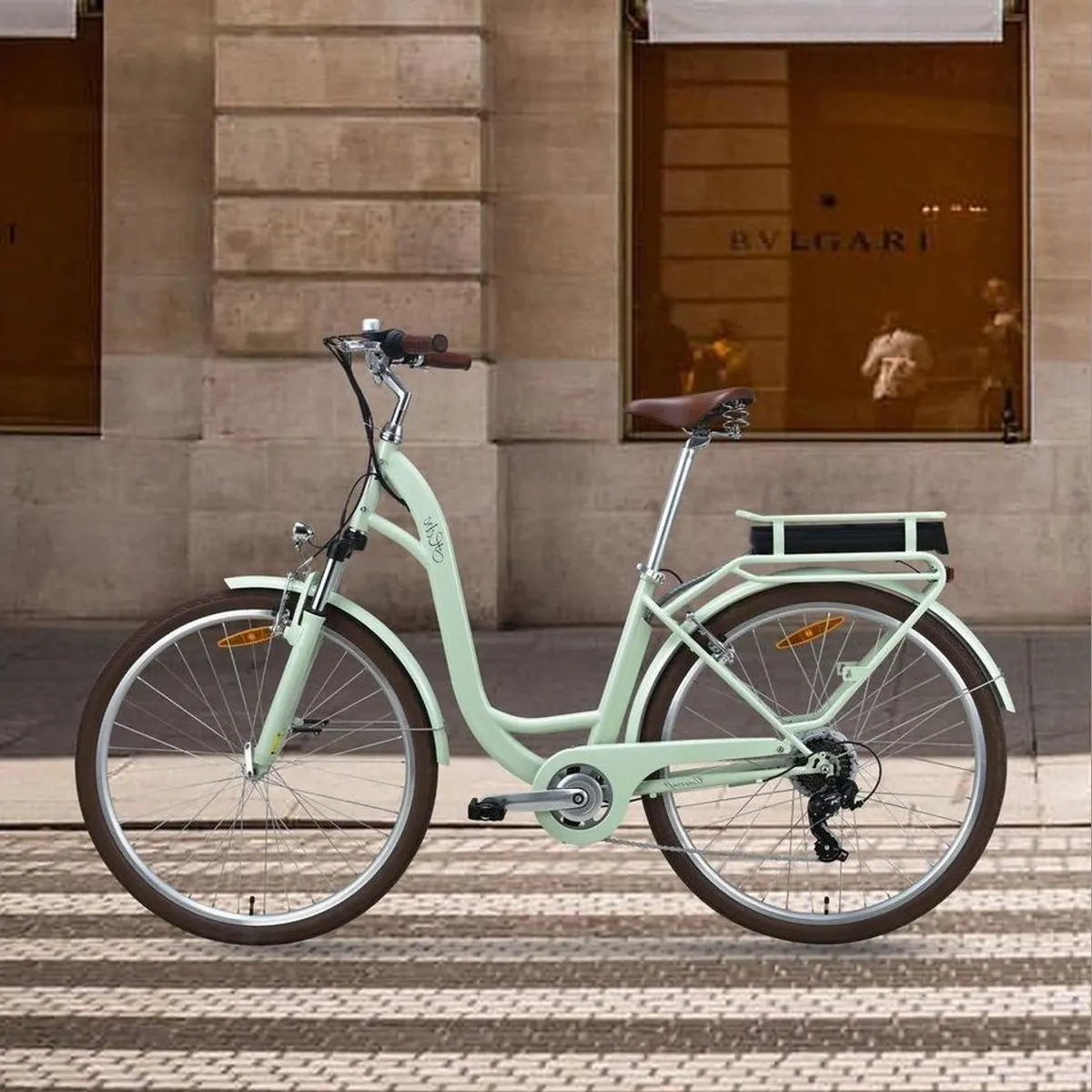 VECOCRAFT HEBE E-Bike Cityrad, 25 km/h, 7-Gang Shimano, Hinterradmotor 2