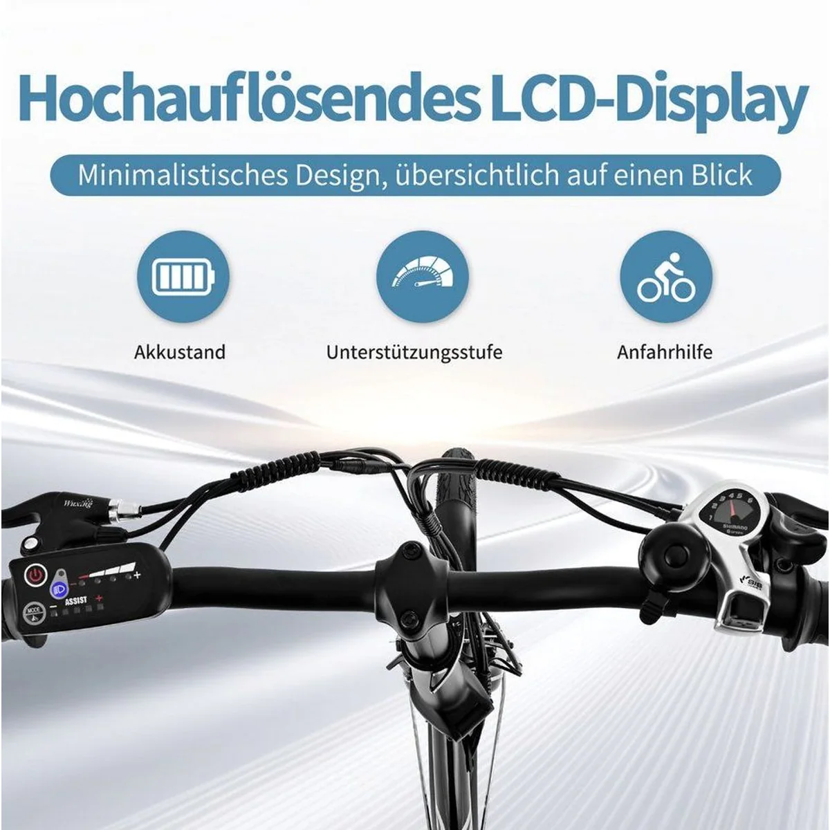 VECOCRAFT E-Bike Faltrad, kraftvoller Heckmotor, abnehmbarer Akku, faltbar — max. 80 km Reichweite 5