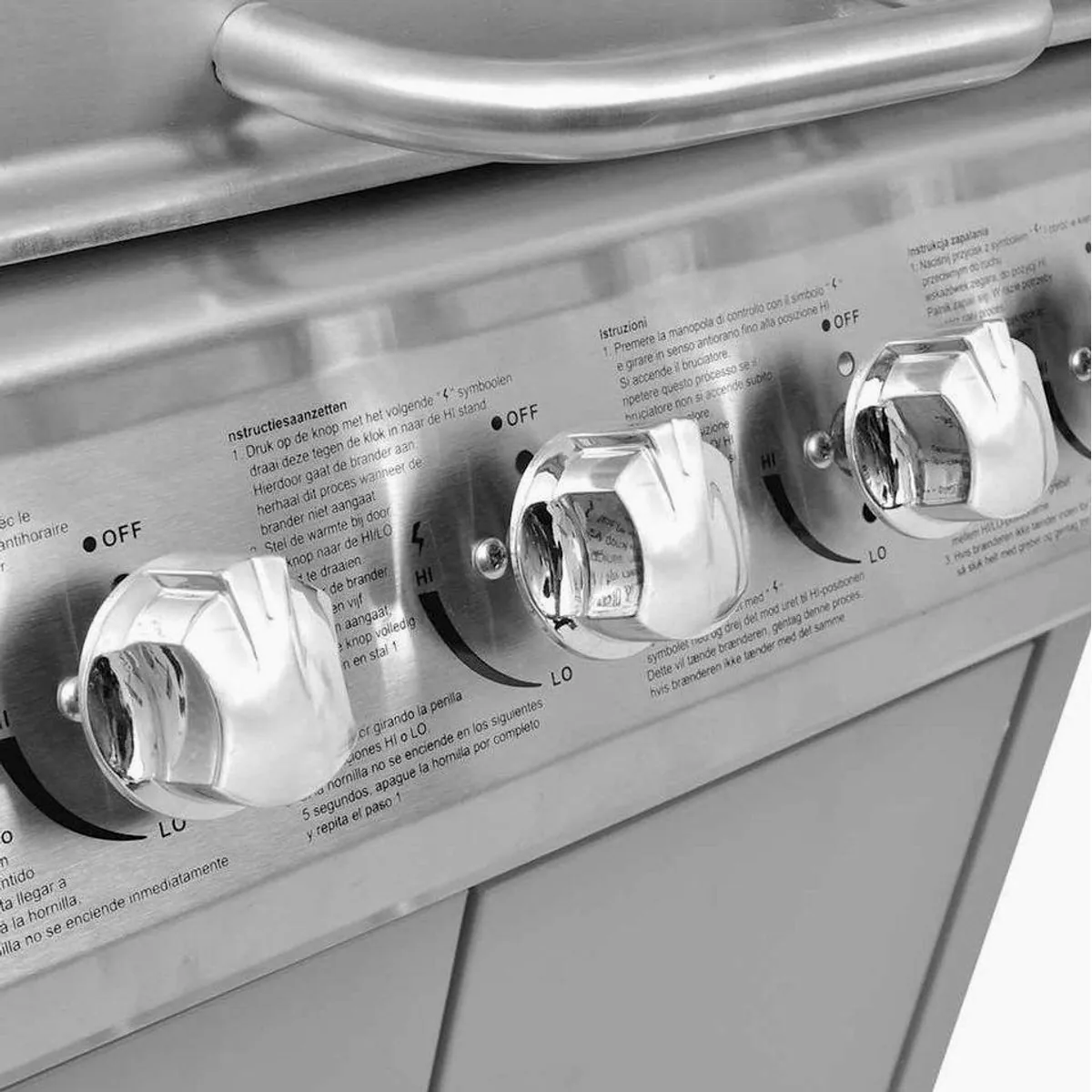 vidaXL Gasgrill 4+1 Flammen, große Grillfläche, integriertes Thermometer 5