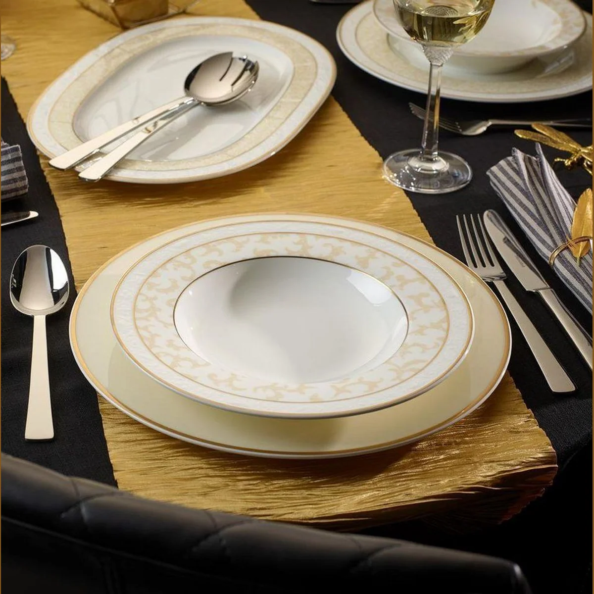 Villeroy & Boch Ivoire Tafelservice, 12-teilig, für 6 Personen, hochwertiges Porzellan 2
