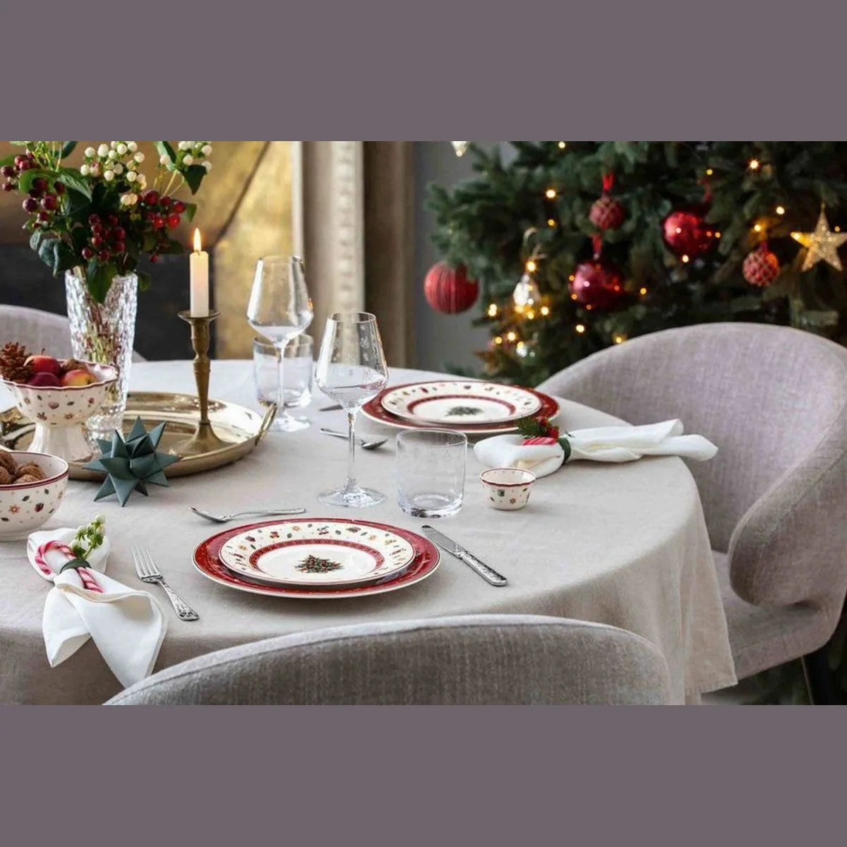 Villeroy & Boch Toy's Delight Tellerset, 12-teilig, festliche Eleganz für 4 Personen 4