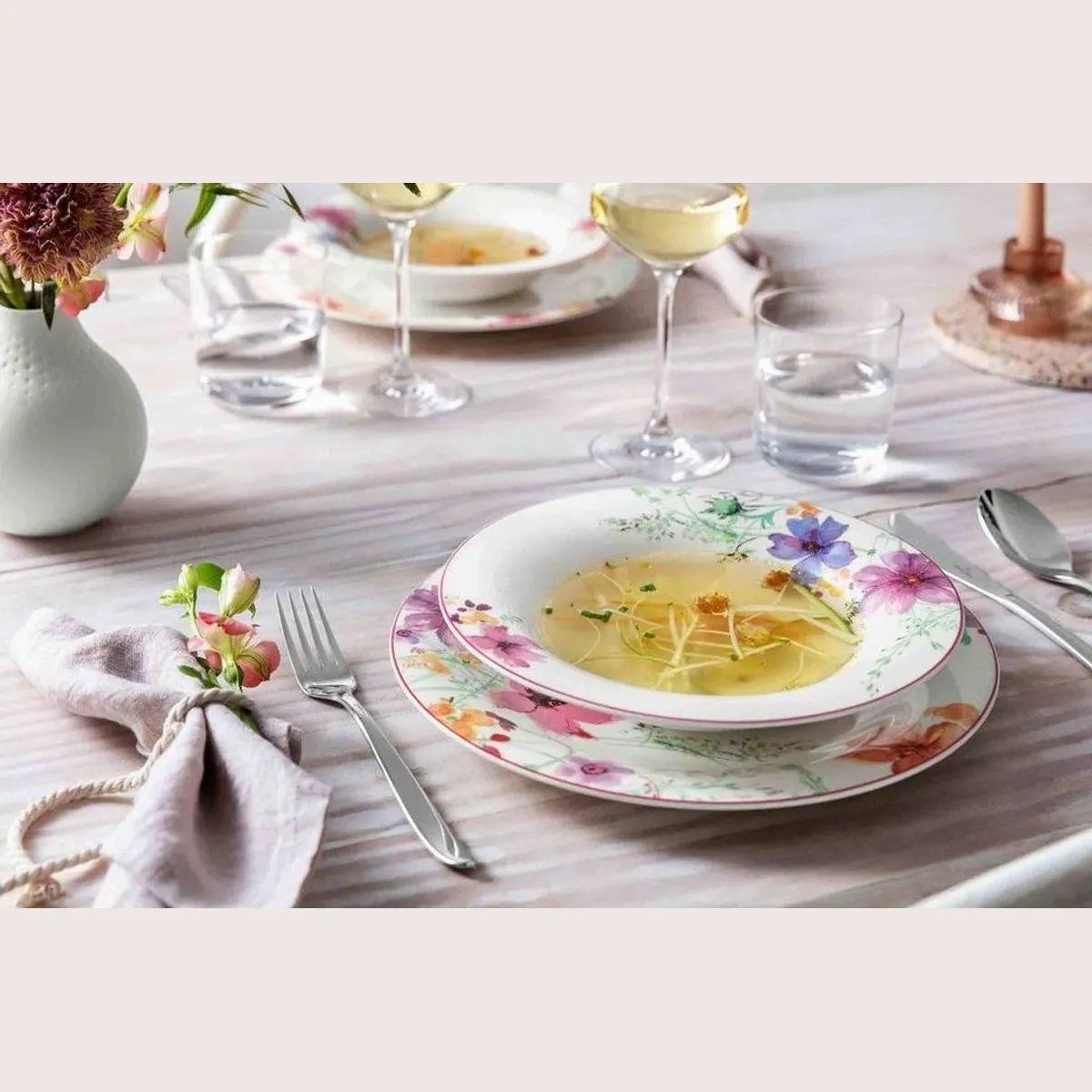 Villeroy & Boch Mariefleur Basic Geschirr-Set, 30-teilig, für 6 Personen, Porzellan 3