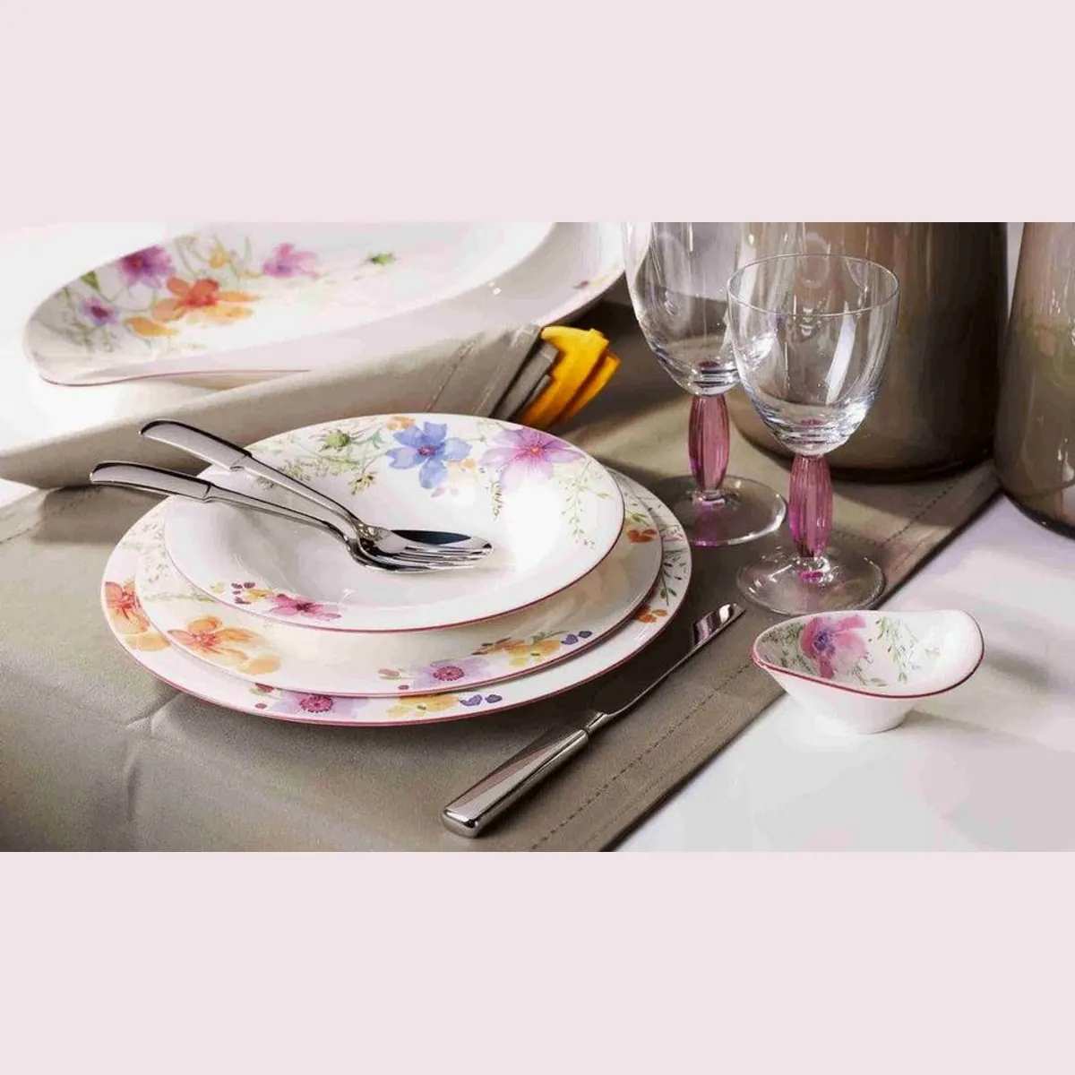 Villeroy & Boch Mariefleur Basic Geschirr-Set, 30-teilig, für 6 Personen, Porzellan 5