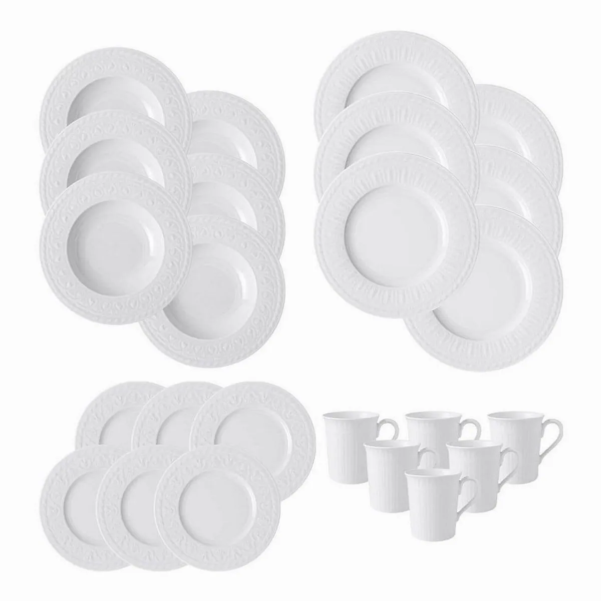 Villeroy & Boch Cellini Kombiservice, 24-teilig, für 6 Personen — Porzellan, spülmaschinenfest, mikrowellensicher