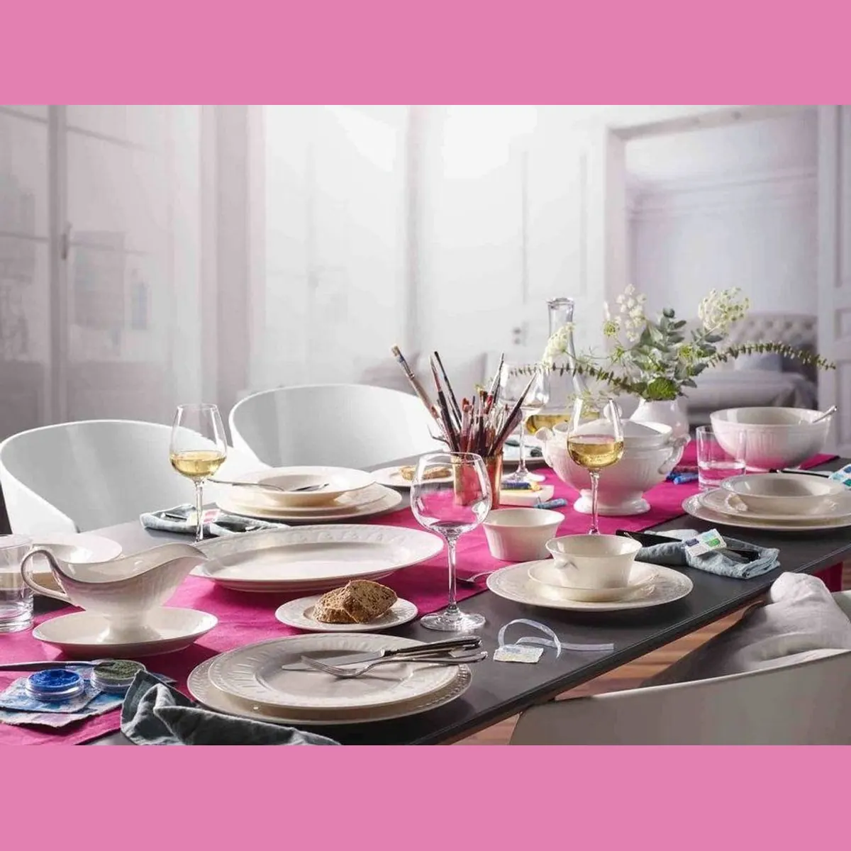 Villeroy & Boch Cellini Kombiservice, 24-teilig, für 6 Personen — Porzellan, spülmaschinenfest, mikrowellensicher 5
