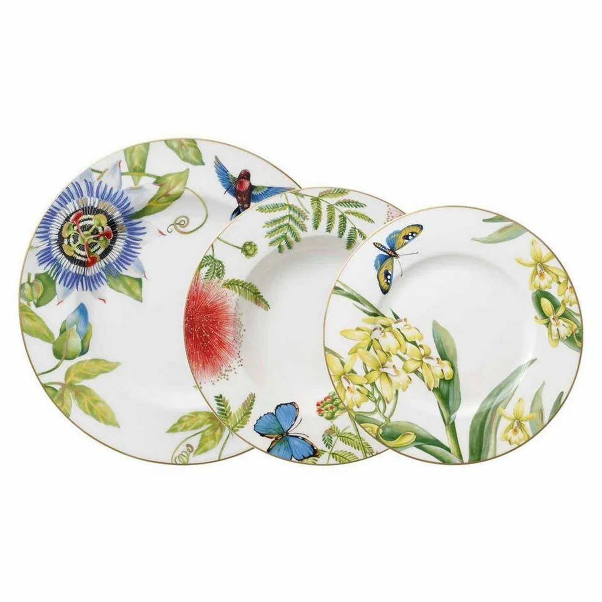 Villeroy & Boch Amazonia Tafelservice, 18-teilig, für 6 Personen — Exotisches Design, Spülmaschinenfest, Premium Bone Porcelain