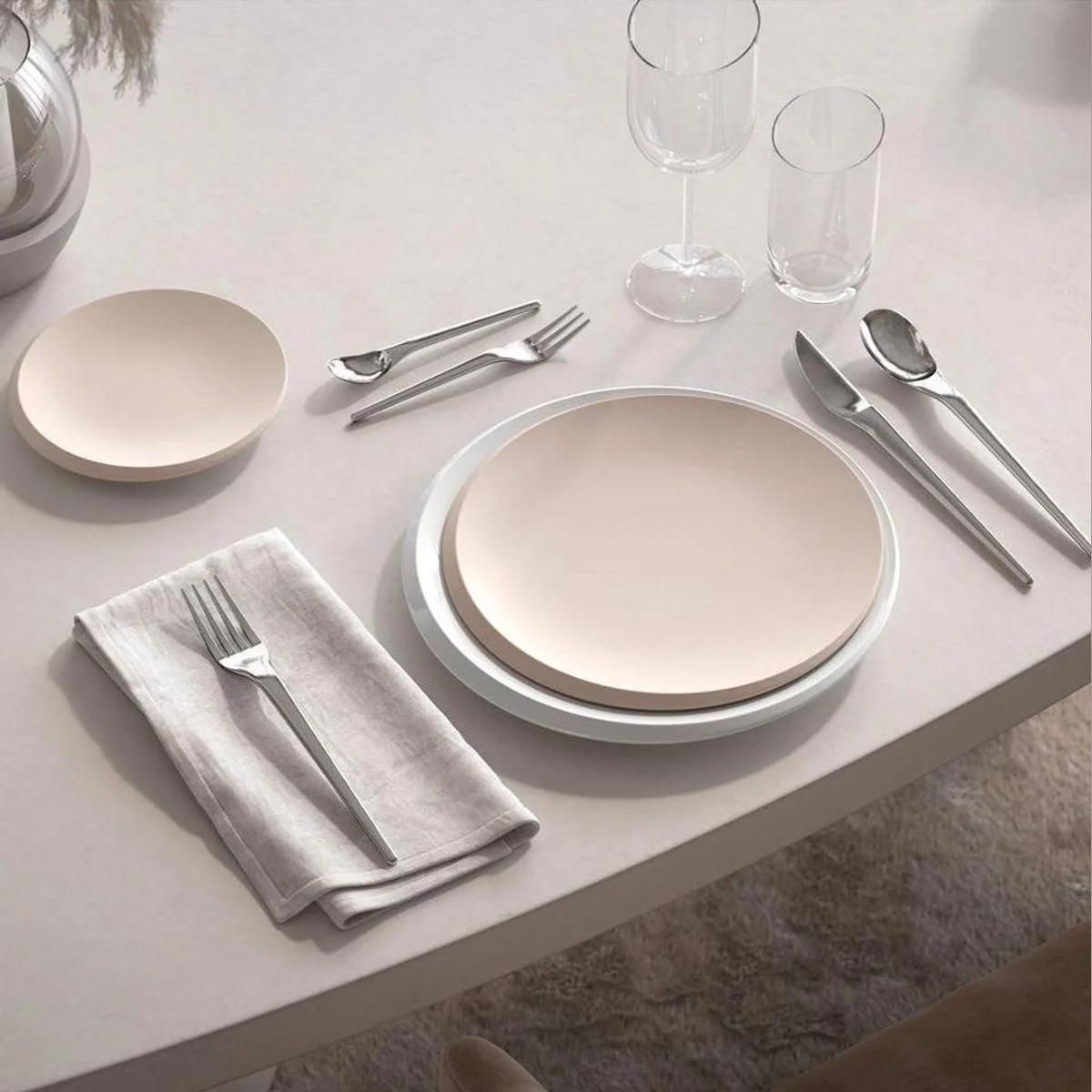 Villeroy & Boch NewMoon Tafelservice 12-tlg., asymmetrisches Design, spülmaschinenfest 2